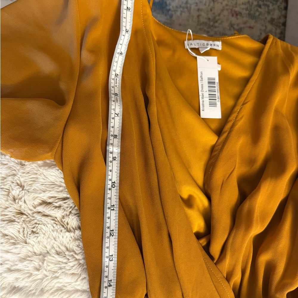 Baltic Born Mustard/Gold Wrap Maxi Dress - Picture 8 of 13